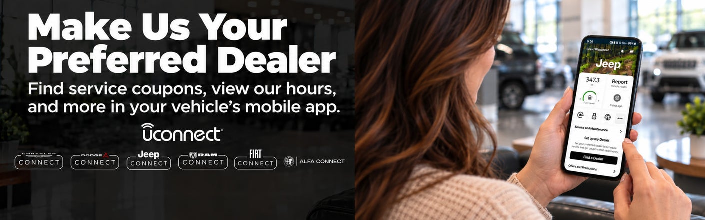 uconnect® make us your preferred dealer | Natchez Chrysler Dodge Jeep Ram in Natchez MS