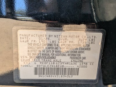 2025 Nissan Versa 1.6 S